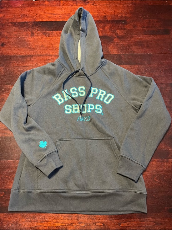Bass Pro Shops Other - Bass Pro Shops navy blue Pullover Hoodie with Teal Accents
